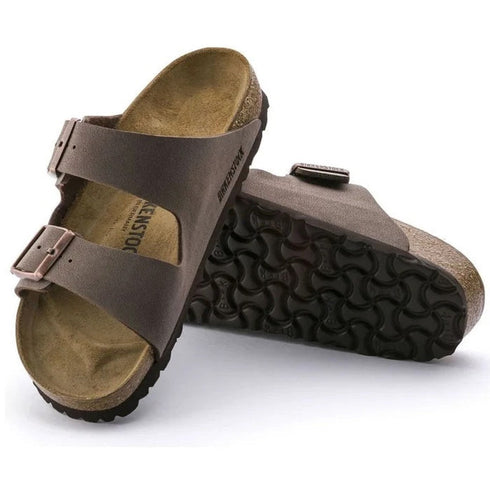 Birkenstock Arizona Mocha Birkibuc – Narrow Fit Light Brown Sandal